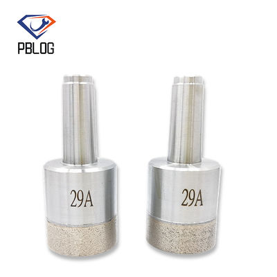 PBLOG Diamond particles combined into a glass drill bit