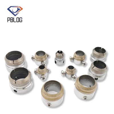 Chamfering diamond bit set for changing the shape of contact surface after drilling glass or stone
