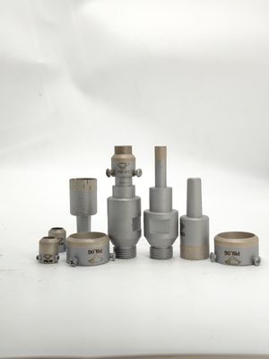 Shank Coring Glass Drill Bits Sandblasting / Sintering Process Frosted Texture