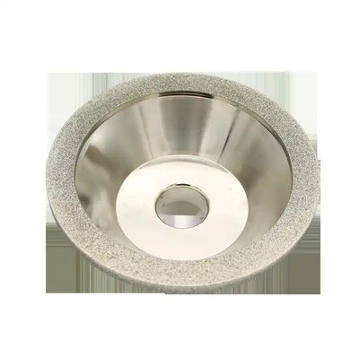 Type Bowl Electroplated Diamond Grinding Wheel Glass Edging Silver