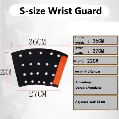 PBLOG Multi Size Thick Canvas and Stainless Steel Rings Wrist Guard with magic stick Anti-cut for Glass Processing