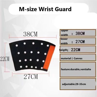 PBLOG Multi Size Thick Canvas and Stainless Steel Rings Wrist Guard with magic stick Anti-cut for Glass Processing