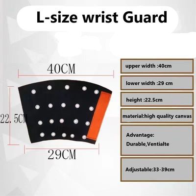 PBLOG Multi Size Thick Canvas and Stainless Steel Rings Wrist Guard with magic stick Anti-cut for Glass Processing