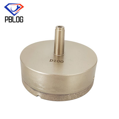 Large size one-piece sintered diamond drill bit for glass hole