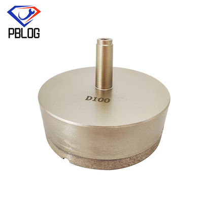 Large size one-piece sintered diamond drill bit for glass hole