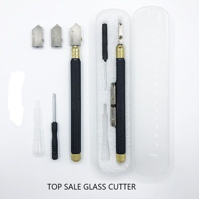 2mm Glass Cutting Tool with Oil Contain Handle Grip and 145mm Black Steel Handle