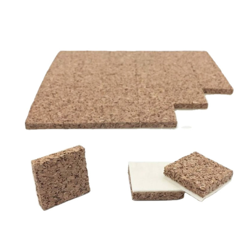 PBLOG hot sale Glass Divider Protector Cork Blocks For Glass Protection Cork Mat Pads Static cork pad
